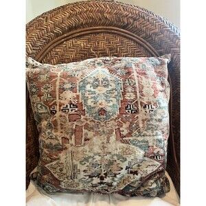 Pottery Barn Basilia Velvet Pillow 22”x22”Textile Decor / Boho Chic Super Soft
